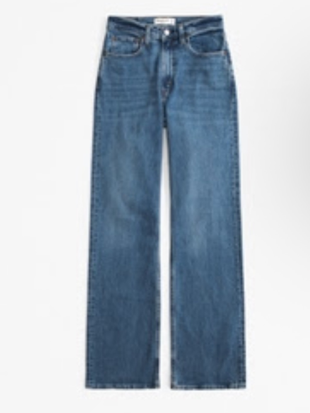 Abercrombie Curve Love Straight-Leg Blue Jeans